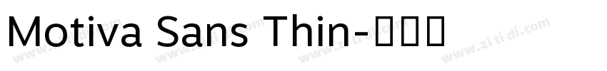 Motiva Sans Thin字体转换